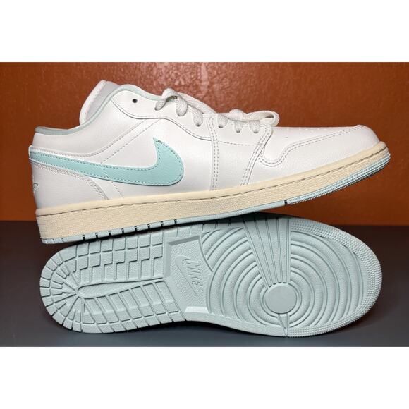 Jordan Shoes - WMNS Air Jordan 1 Low Sail/Igloo DC0774-134; Size 12
